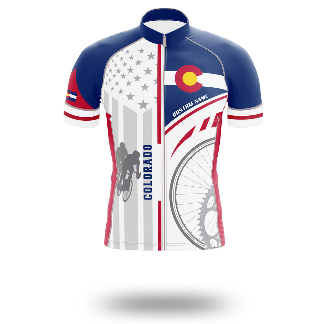 Custom Colorado State Flag Cycling Kit, Cycling Personalized Name Jersey
