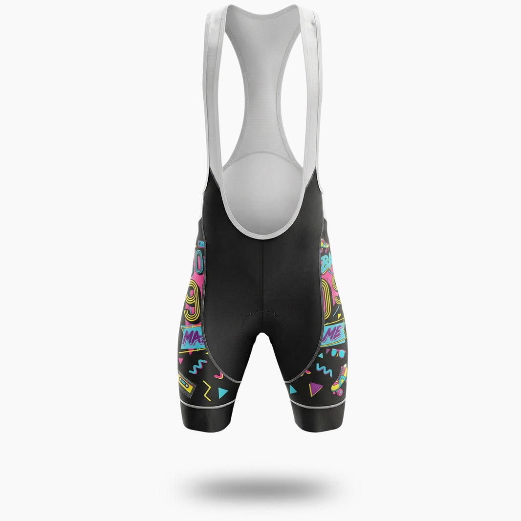 80s 90s Baby Made Me, Nostalgia 80s Cycling Jersey Full Kit - Bib Shorts-White