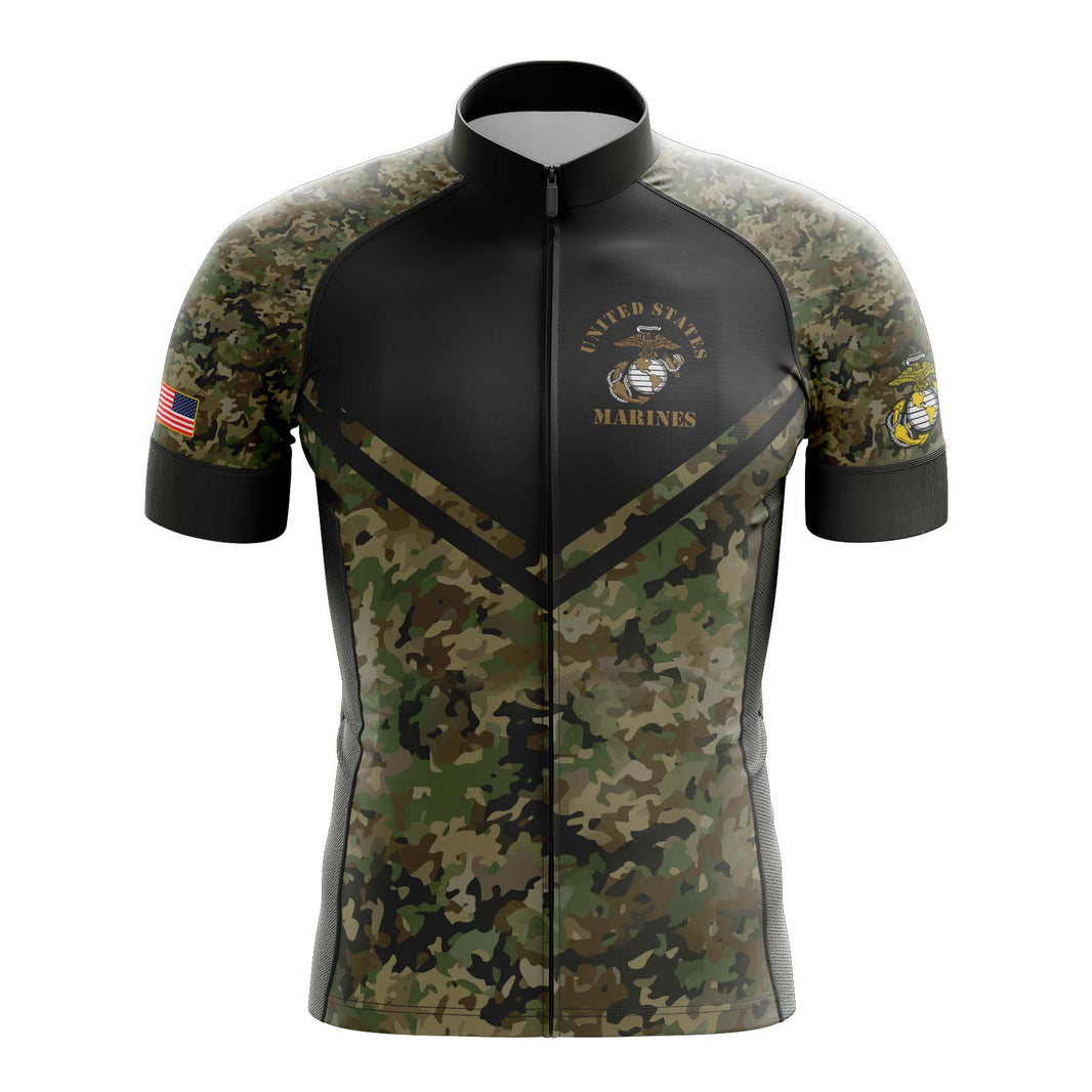 Marine Corps Camouflage Cycling Kit, Marine Will Definitely Kil You Camo Jersey or Bibs Short