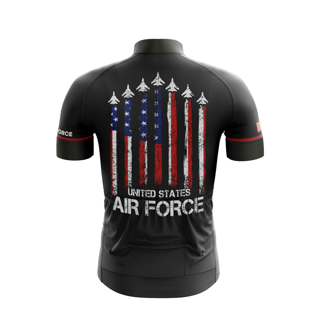 US Air Force, US Flag Aircraft Cycling Jersey Kit, Cycling Bib Shorts