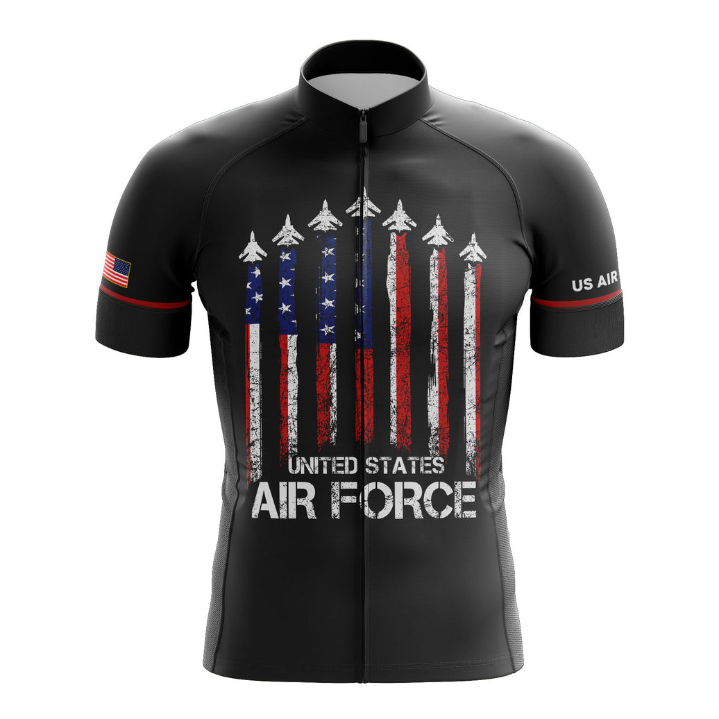 US Air Force, US Flag Aircraft Cycling Jersey Kit, Cycling Bib Shorts