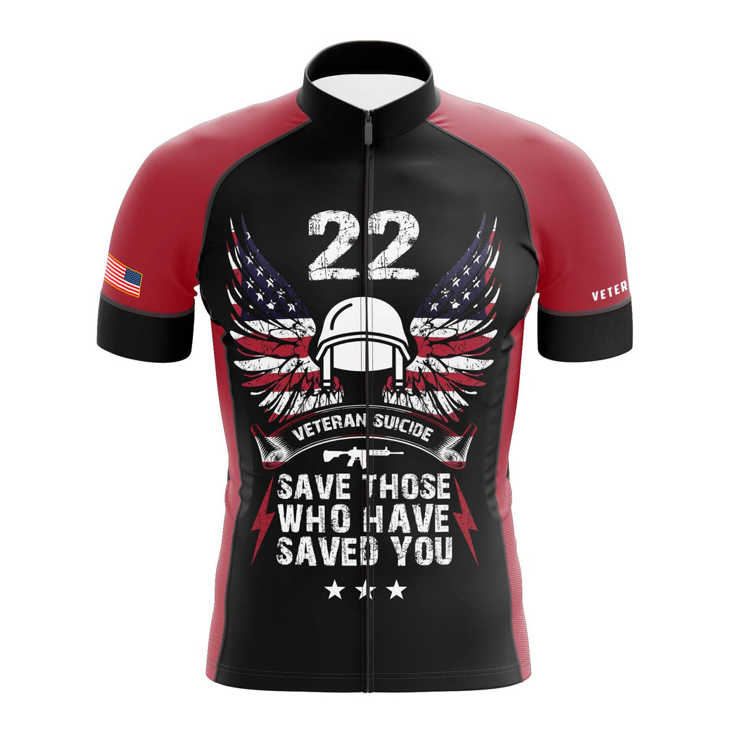 22 A Day Veteran Suicide Awareness, Save Those Who Have Saved You Cycling Jersey