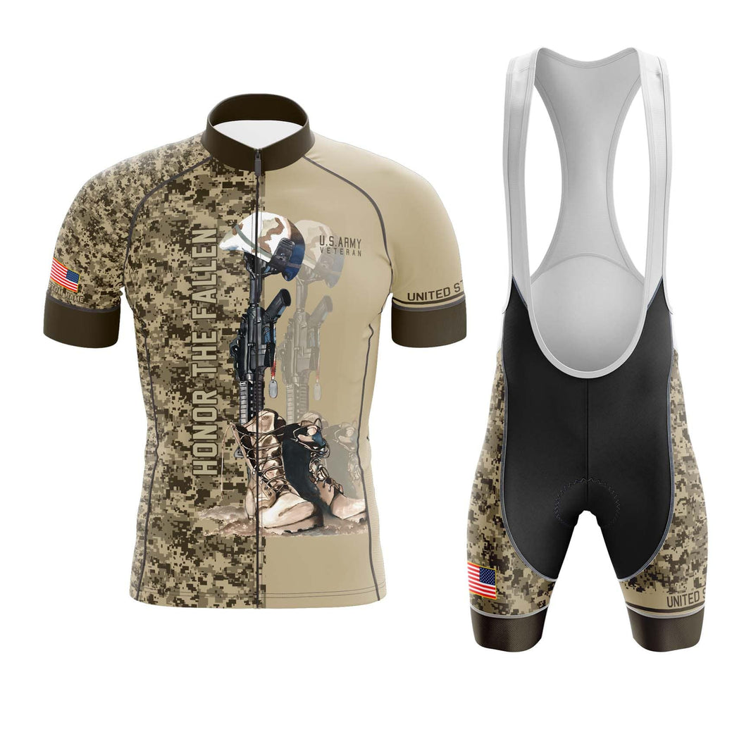 Honor The Fallen US Army Custom Name Camouflage Cycling Jersey