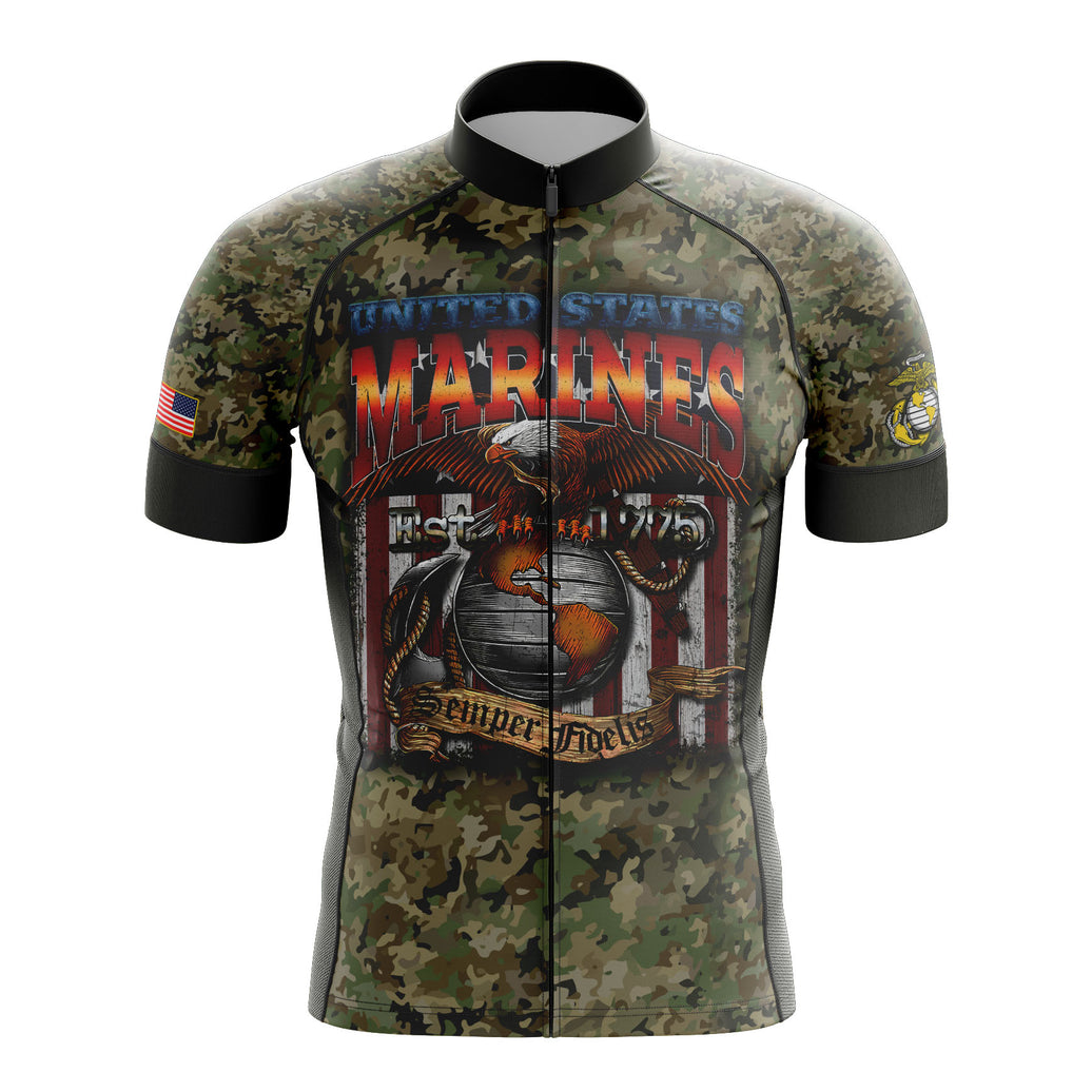 USMC Fighting Eagle Cycling Jersey, Cycling Camouflage Jersey or Bibs Short