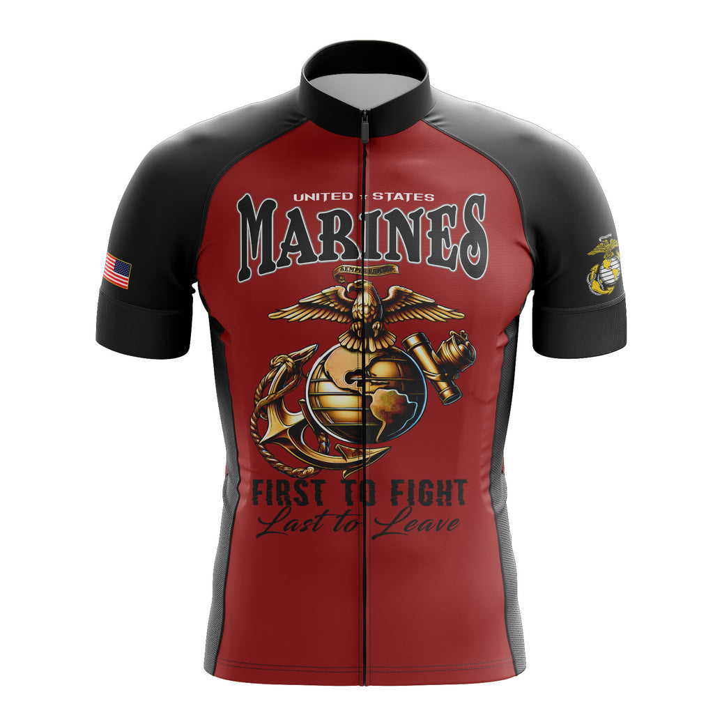 USMC First To Fight Cycling Jersey, Red Cycling Jersey Kit