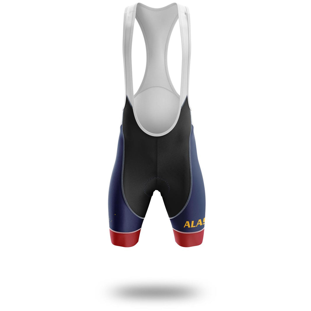 Alaska Cycling Jersey, Alaska State Flag Cycling Set - Bib Shorts-White