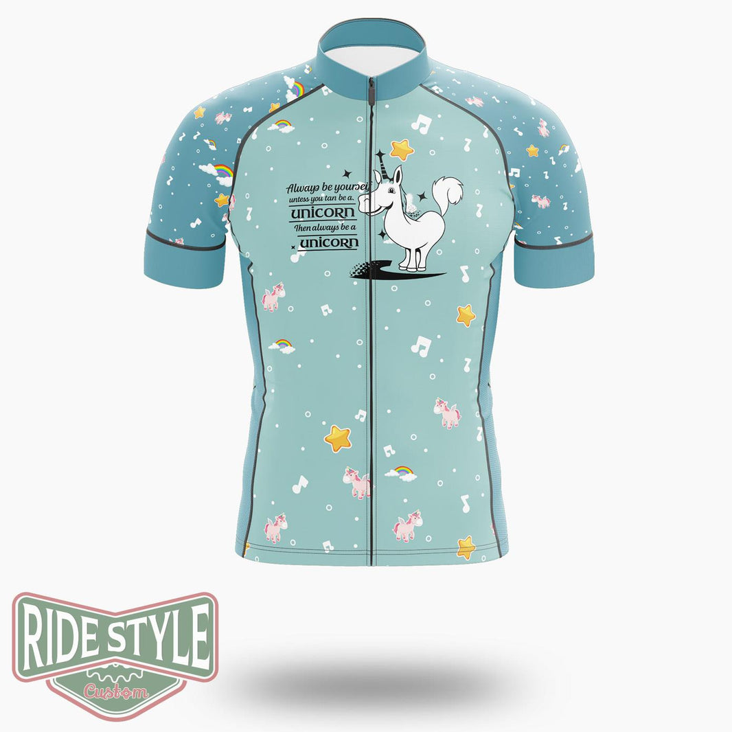 Always Be Yourself Unless You Can Be A Unicorn Then Always Be A Unicorn Cycling Jersey Kit, Bicycle Clothing - Short Sleeve Cycling Jersey-White
