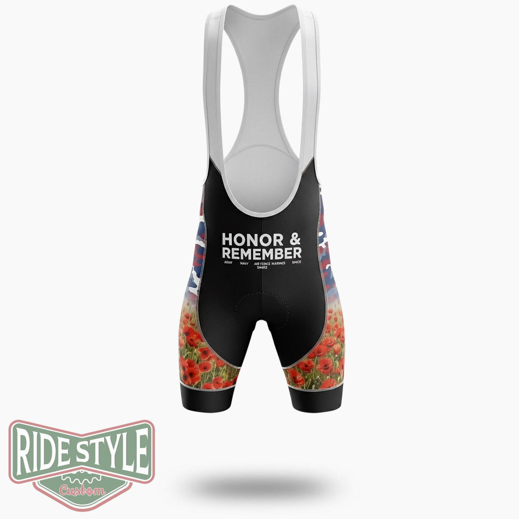 Army Memorial Day Cycling Jersey Kit - Bib Shorts-White