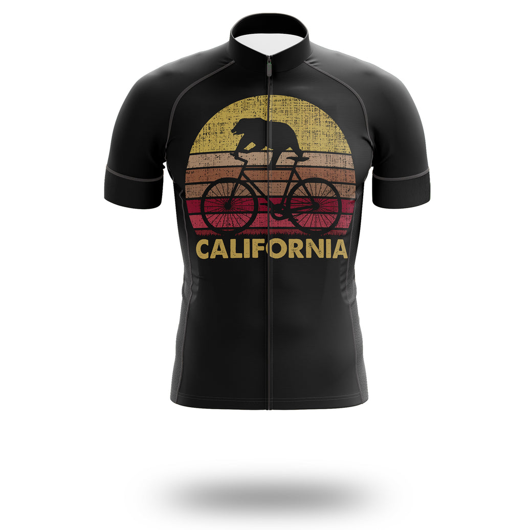 California Cycling Shirt, California Cycling Jersey - Short Sleeve Cycling Jersey-White