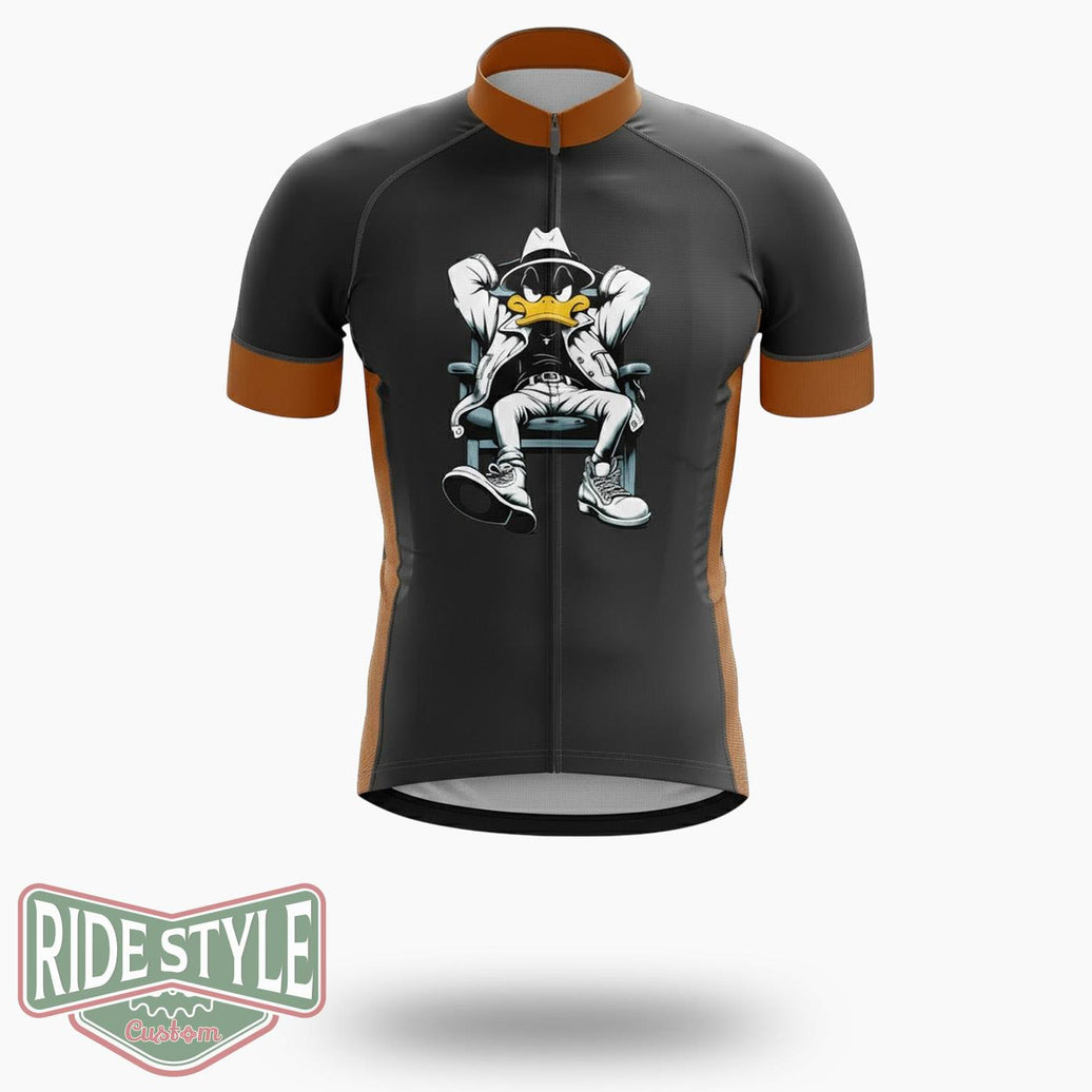 Daffy Duck Gangster Cycling Jersey Kit - Short Sleeve Cycling Jersey-White