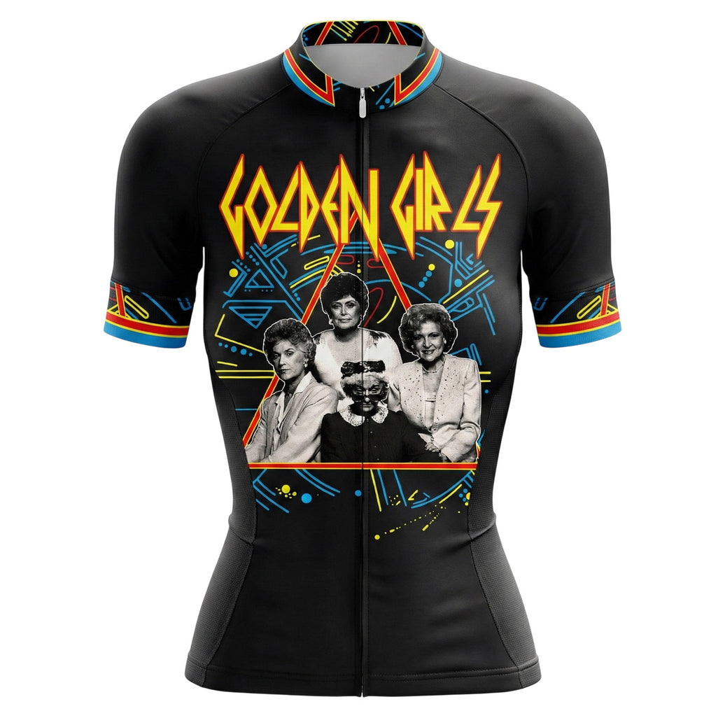 Def Leppard The Golden Girls Women's Cycling Jersey - Short Sleeve Cycling Jersey-Black