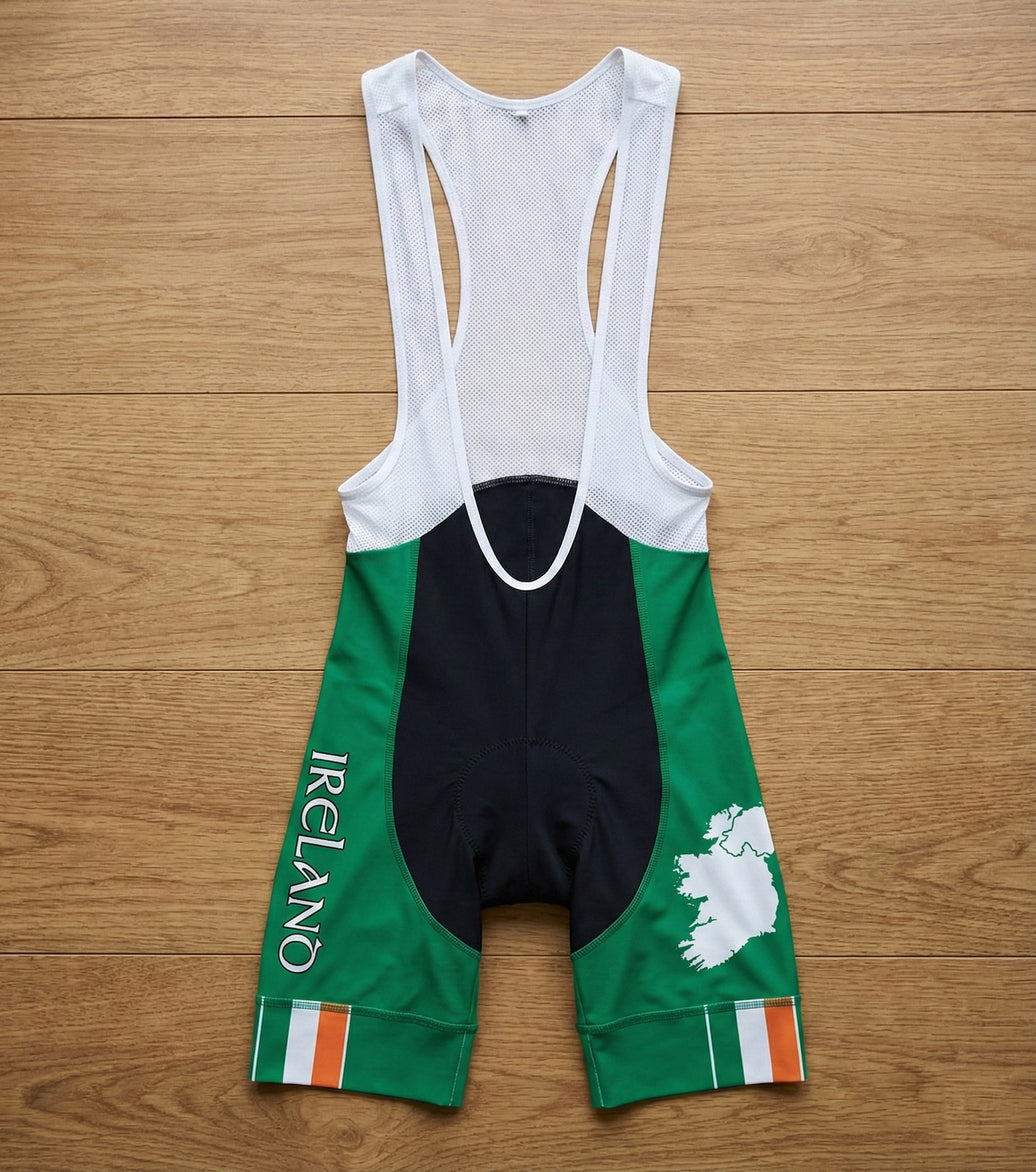 Ireland Map Cycling Jersey, Green Cycling Jersey Kit - Bib Short-Green