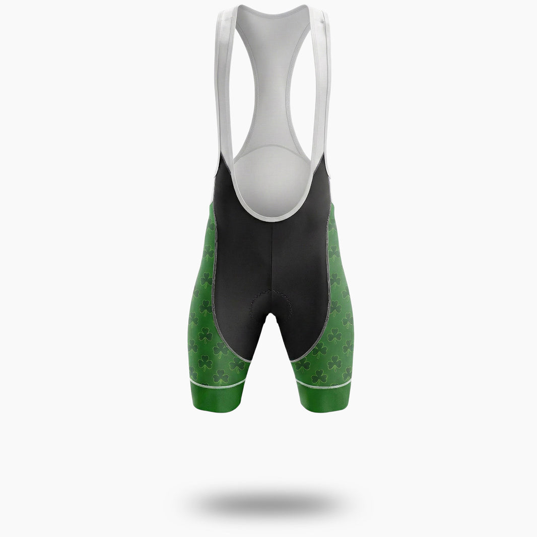 Irish Cycling Team, Irish Holiday For Cyclist By Green Cycling Jersey - Bib Shorts-White