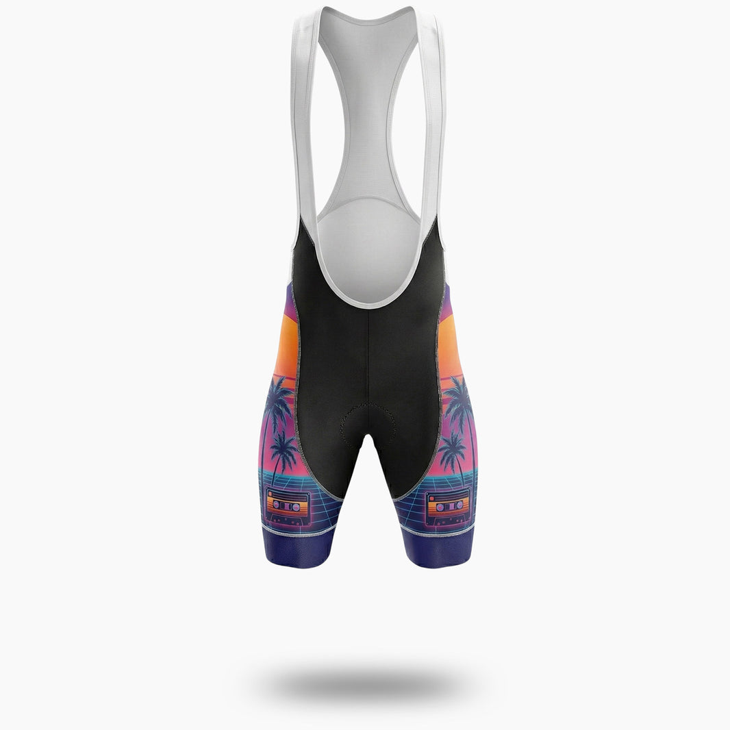 Nostalgia 80s Retro Cycling Jersey, 80s Memorial Bike Cycling Jersey - Bib Shorts-White