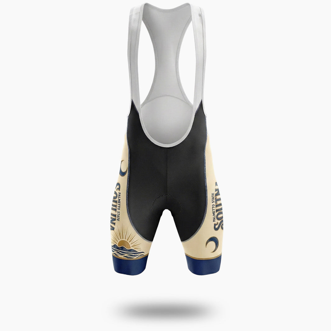 Palmetto State Bike Jersey, South Carolina Cycling Club Men's Cycling Jersey - Bib Shorts-White