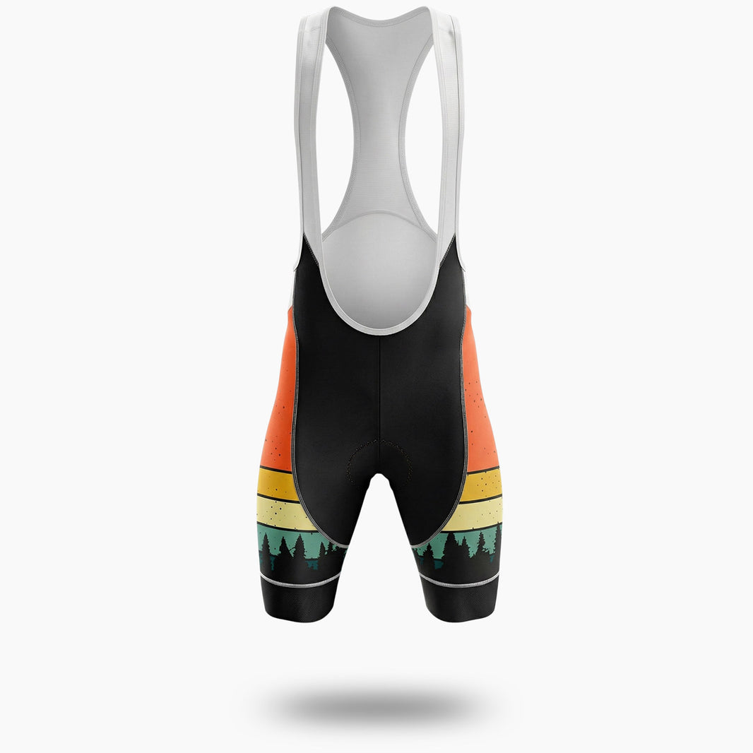 Retro Men's Cycling Jersey Full Set - Bib Shorts-White