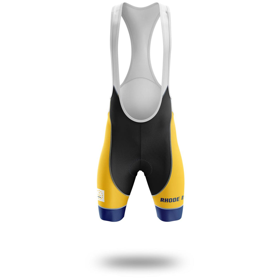 Rhode Island Flag Cycling Kit, Cycling Custom Your Name Jersey and Bib Short - Bib Shorts-White