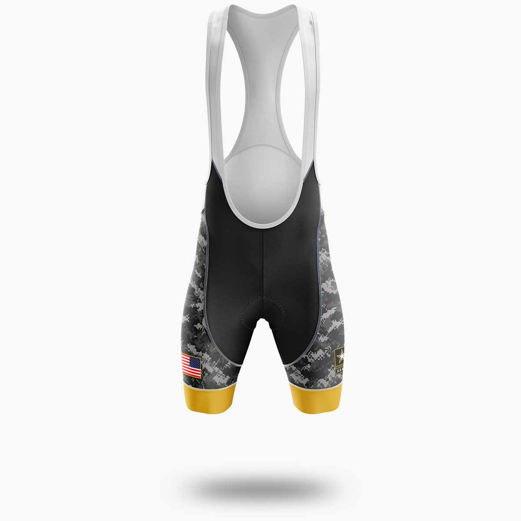 US Army Black Camo Cycling Jersey, Cycling Full Kit - Bib Shorts-White