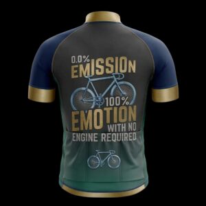 00% Emission 100% Emotion With No Engine Required Cycling Jersey, Cycling Bicycle Shirt 3