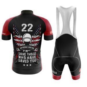 22 A Day Veteran Suicide Awareness, Save Those Who Have Saved You Cycling Jersey
