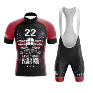 22 A Day Veteran Suicide Awareness, Save Those Who Have Saved You Cycling Jersey