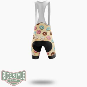 3D Donuts Ice Cream Full Print Cycling Jersey Kit - Bib Shorts-White