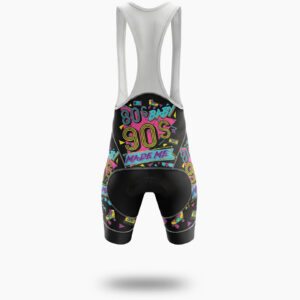 80s 90s Baby Made Me, Nostalgia 80s Cycling Jersey Full Kit - Bib Shorts-White