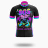 80s Tropical Retro, The 80s Memories, Miami Vice Bike Cycling Jersey - Short Sleeve Cycling Jersey-White