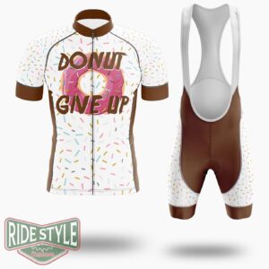 Donut Give Up Cycling Jersey Kit, Bicycle Clothing Summer New - Short Sleeve Cycling Jersey Kit-White