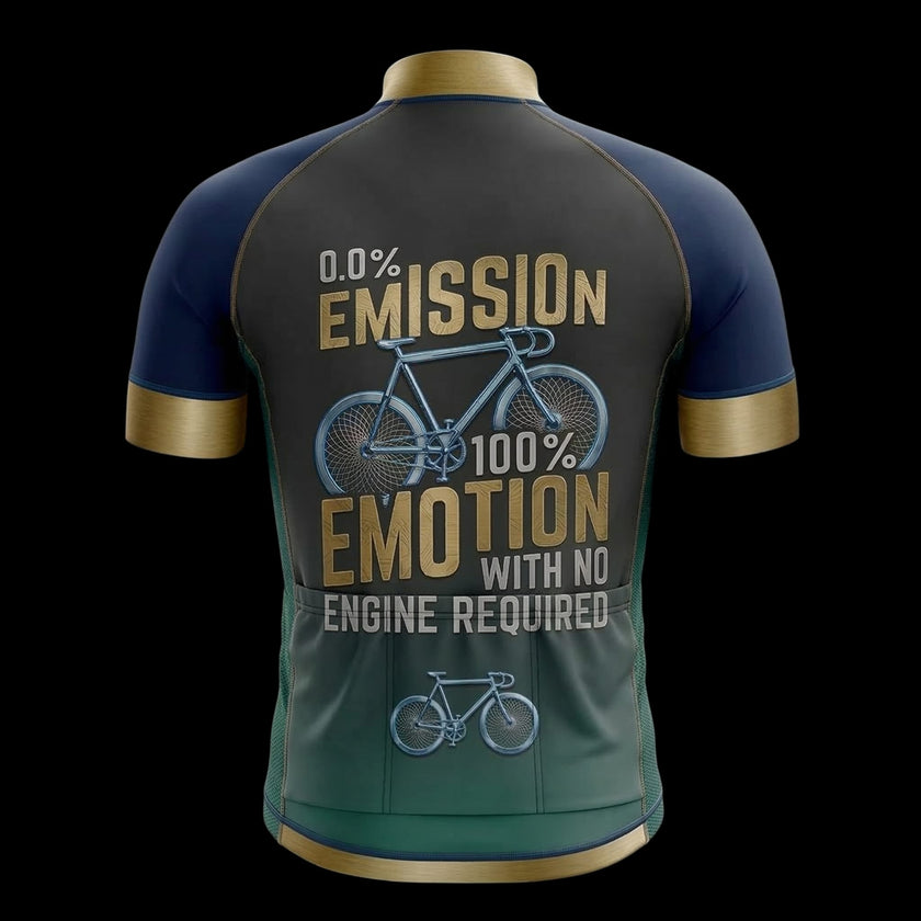 00% Emission 100% Emotion With No Engine Required Cycling Jersey, Cycling Bicycle Shirt 3