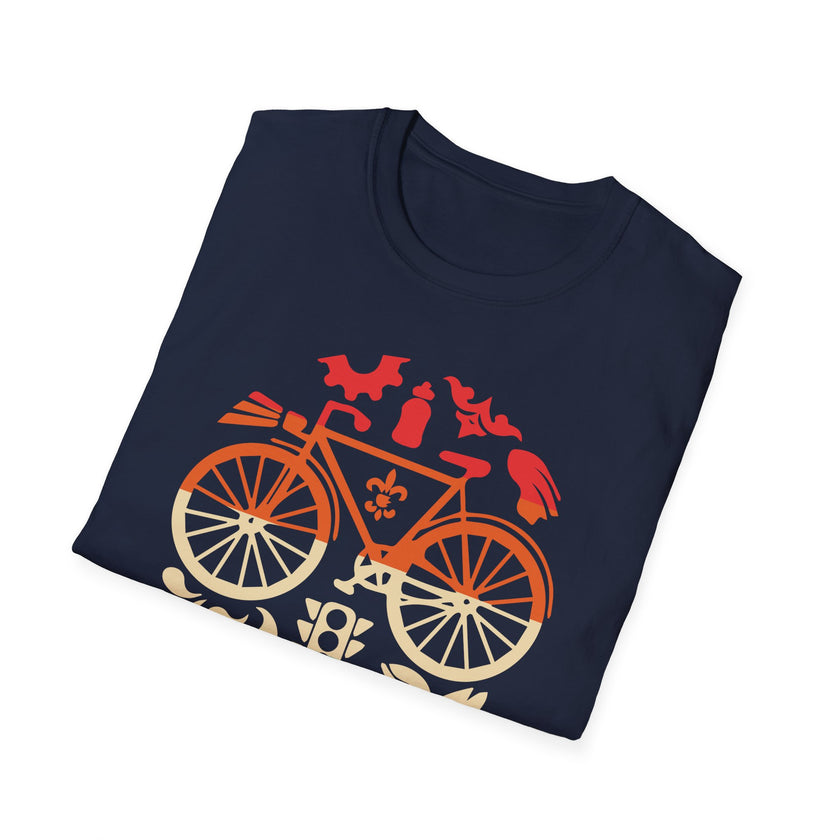 Cycling Skull, Bicycle Parts Skull Shirt, Bike Lover Gift Shirt