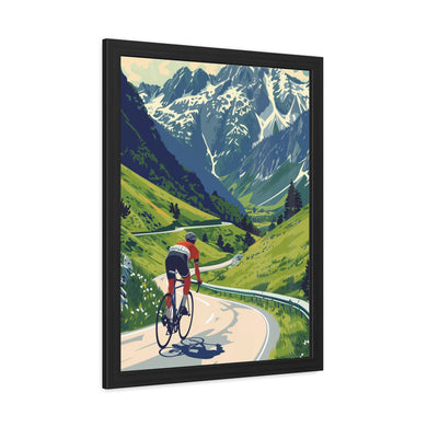 Beautiful Landscape Cycling, Beautiful Road Cycling Framed Poster