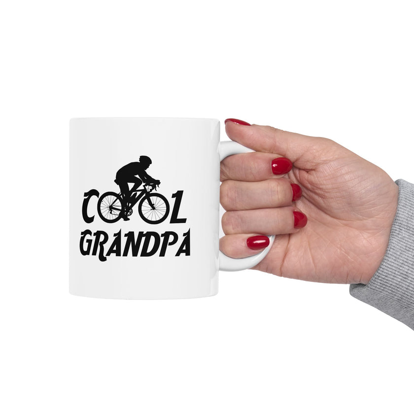 Granpa Cycling, Gift For Grandpa, Gift For Grandpa Cyclist Ceramic Mug 11oz, 15oz