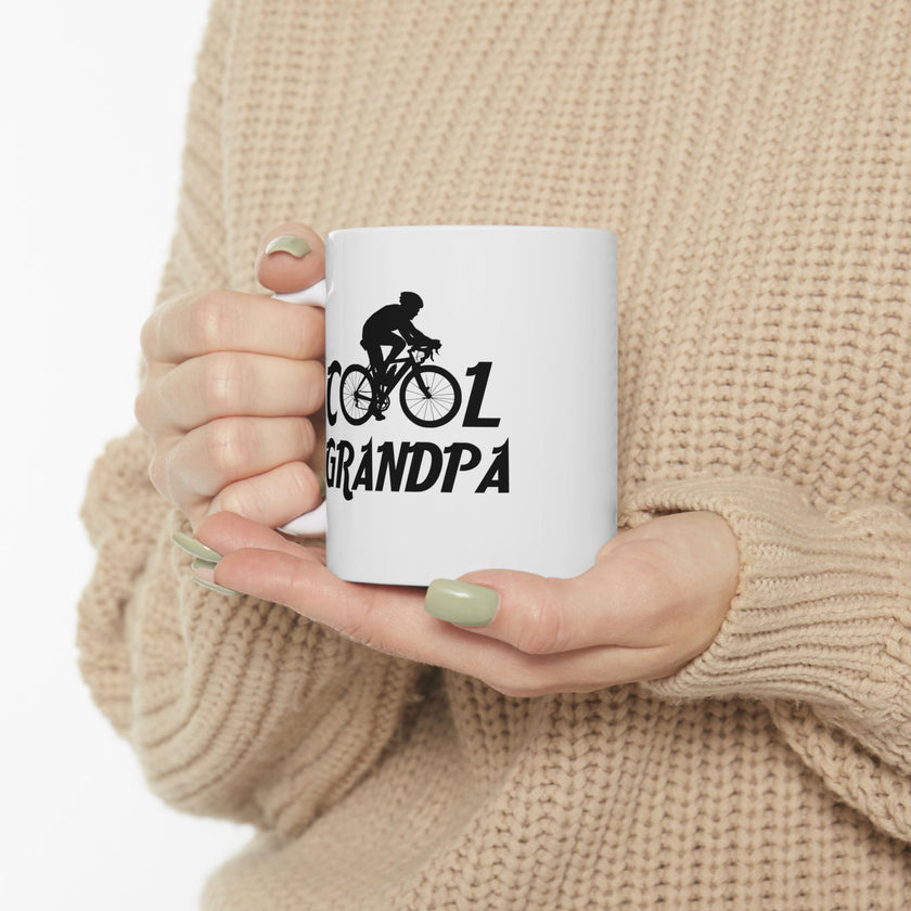 Granpa Cycling, Gift For Grandpa, Gift For Grandpa Cyclist Ceramic Mug 11oz, 15oz