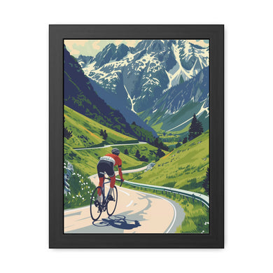 Beautiful Landscape Cycling, Beautiful Road Cycling Framed Poster