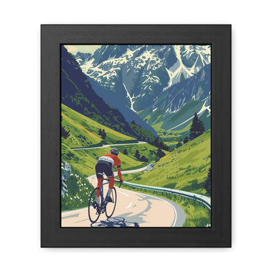 Beautiful Landscape Cycling, Beautiful Road Cycling Framed Poster