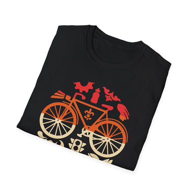 Cycling Skull, Bicycle Parts Skull Shirt, Bike Lover Gift Shirt