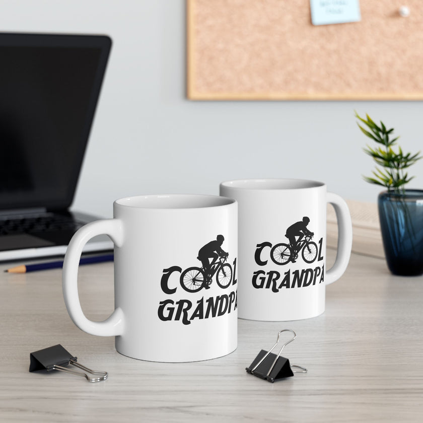 Granpa Cycling, Gift For Grandpa, Gift For Grandpa Cyclist Ceramic Mug 11oz, 15oz