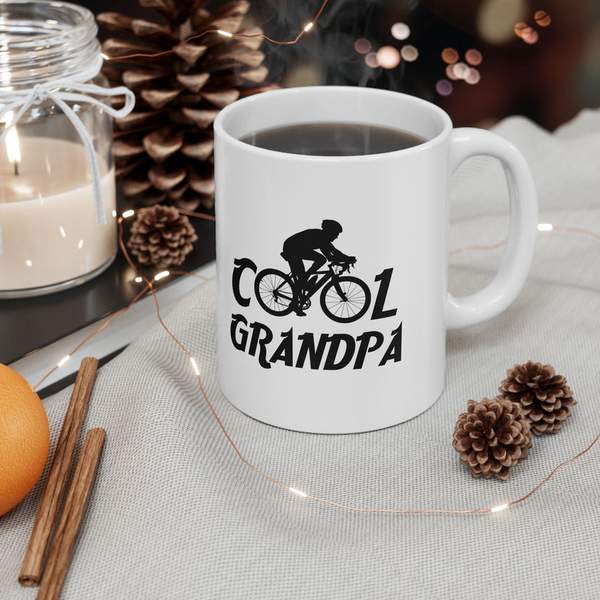 Granpa Cycling, Gift For Grandpa, Gift For Grandpa Cyclist Ceramic Mug 11oz, 15oz