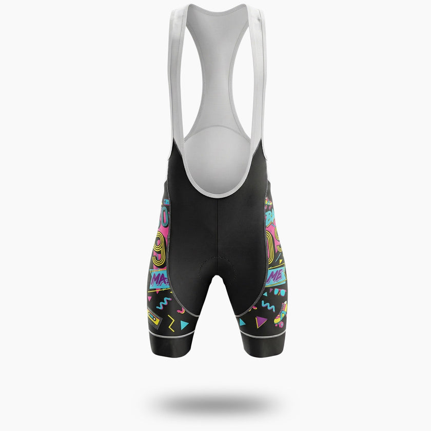 80s 90s Baby Made Me, Nostalgia 80s Cycling Jersey Full Kit - Bib Shorts-White