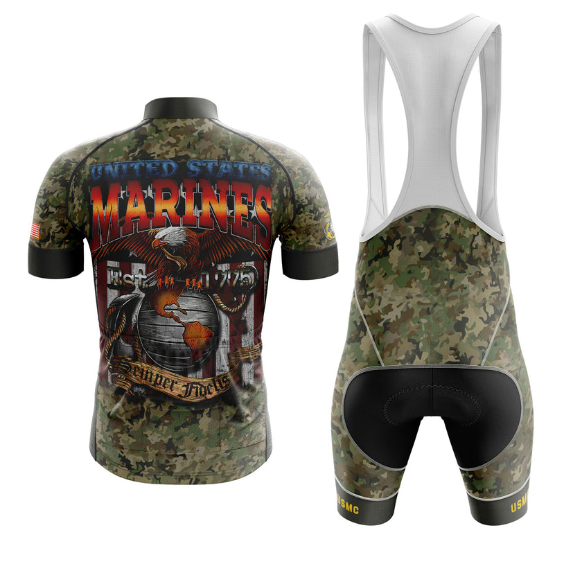 USMC Fighting Eagle Cycling Jersey, Cycling Camouflage Jersey or Bibs Short