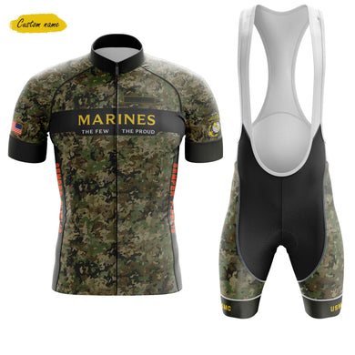 USMC Camo Cycling Kit, Marines The Few The Proud Camouflage Personalized Name Cycling Set
