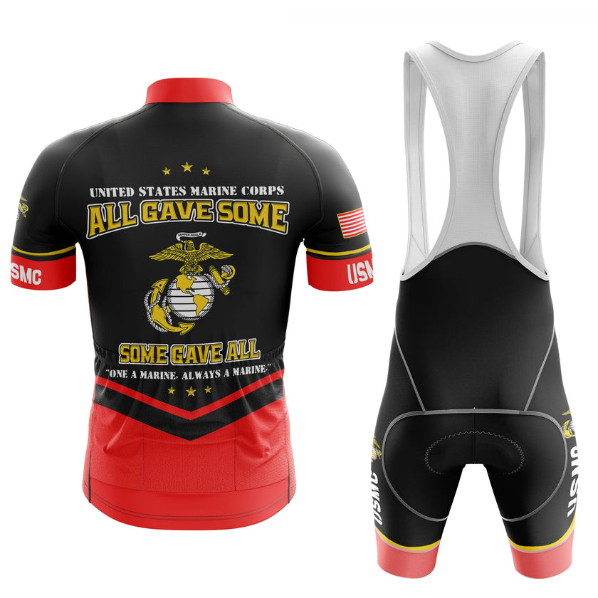 USMC United States Marine Corps Cycling Jersey - All Gave Some, Some Gave All Jersey & Bibs