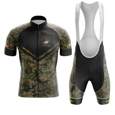 Marine Corps Camouflage Cycling Kit, Marine Will Definitely Kil You Camo Jersey or Bibs Short