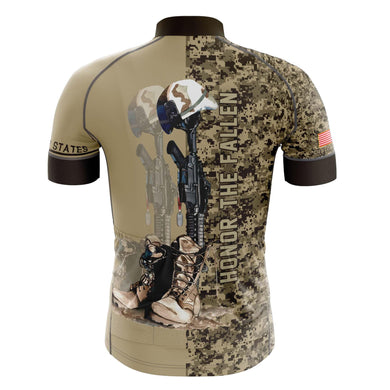 Honor The Fallen US Army Custom Name Camouflage Cycling Jersey