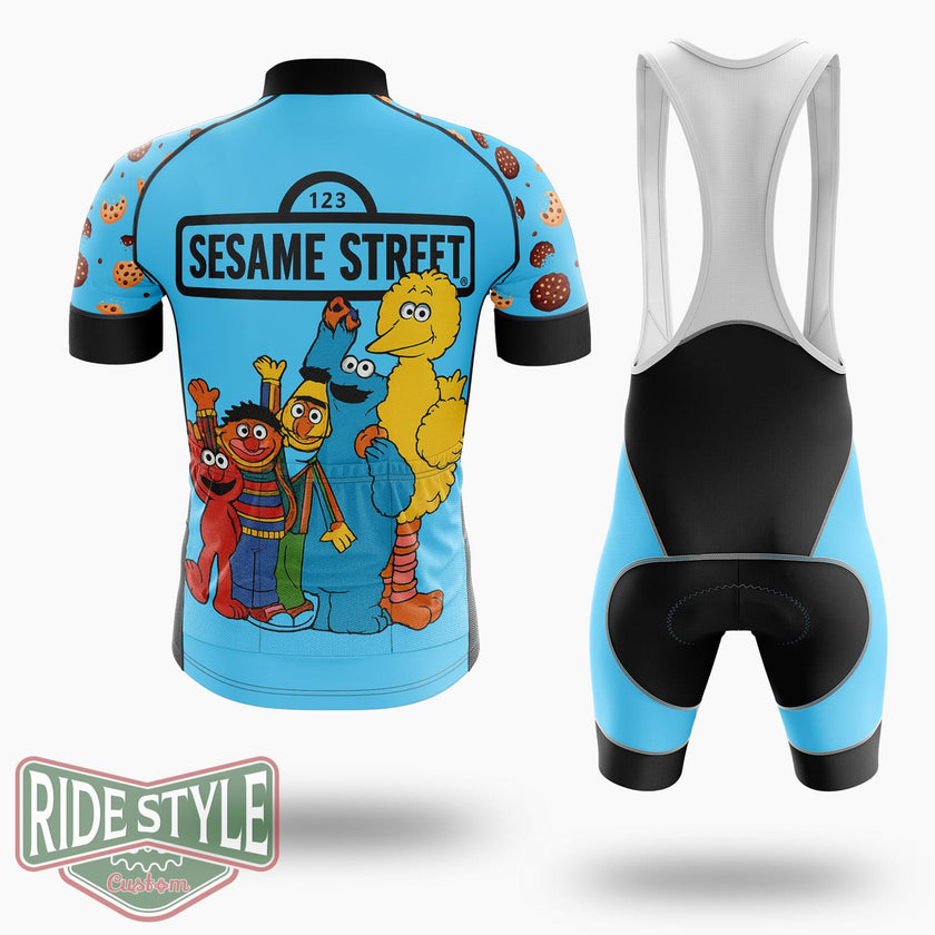 Abcd Cookie And The Monsters Cycling Jersey Kit, Bicycle Clothing - Short Sleeve Cycling Jersey Kit-White