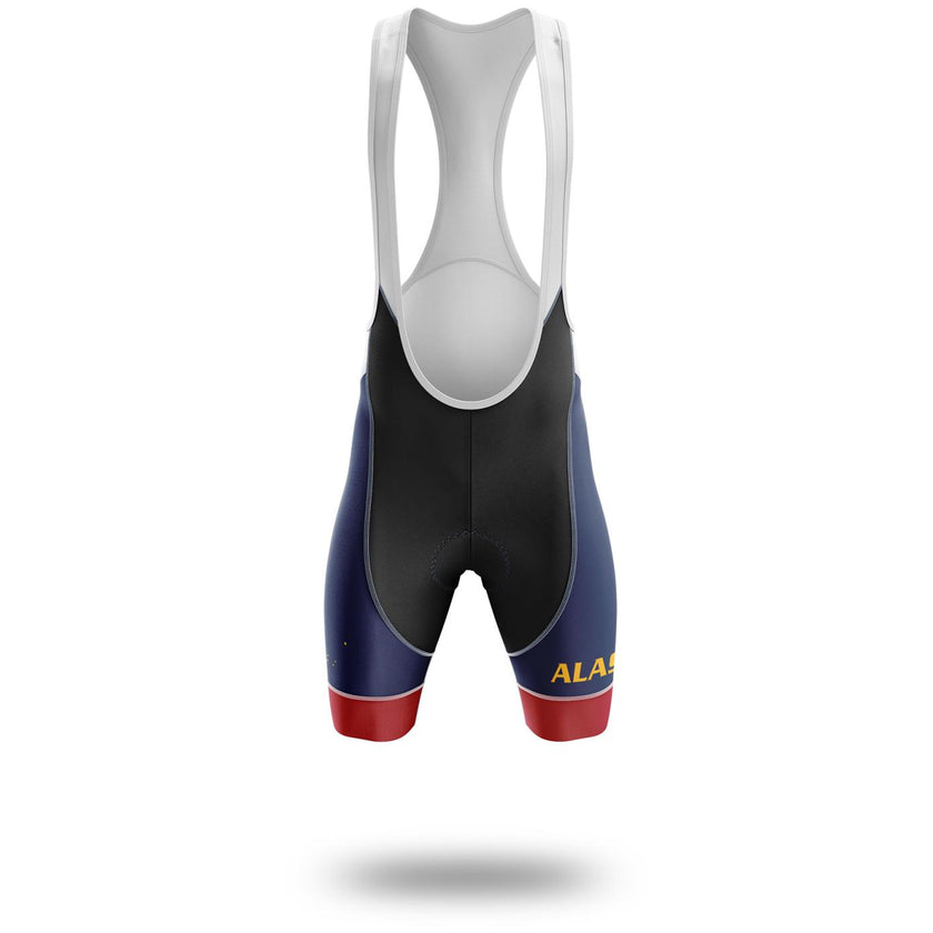 Alaska Cycling Jersey, Alaska State Flag Cycling Set - Bib Shorts-White