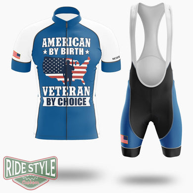 American By Birth Veteran By Choice Cycling Jersey - Short Sleeve Cycling Jersey Kit-White