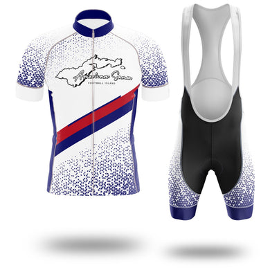 American Samoa Cycling Jersey, American Samoa State Map Cycling Jersey - Short Sleeve Cycling Jersey Kit-White