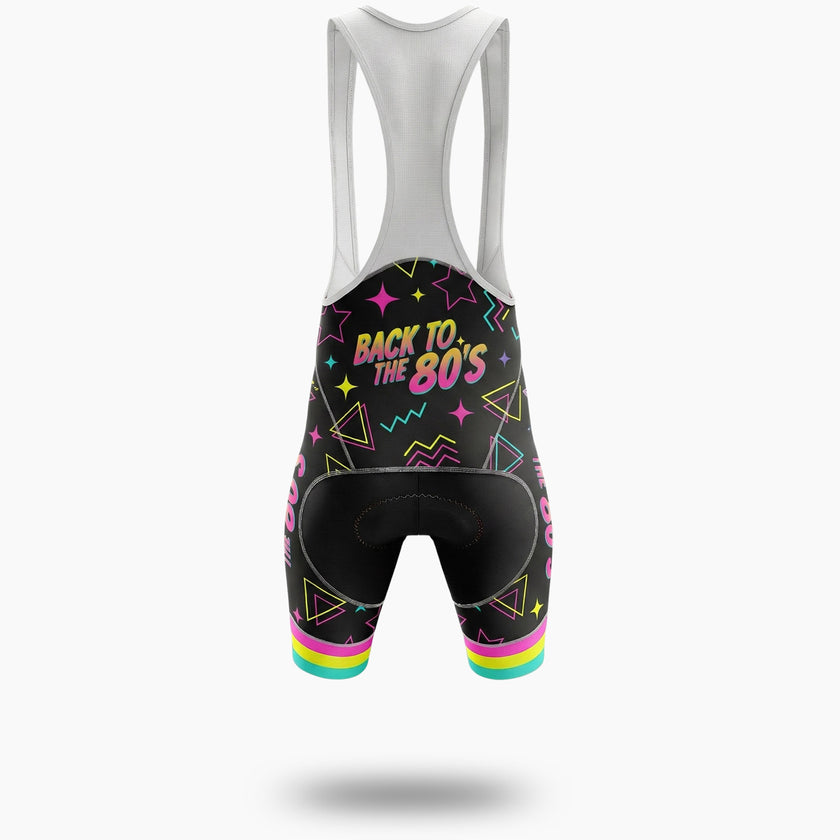 Back To The 80s, Retro Cassette Tape Memories Cycling Jersey - Bib Shorts-White